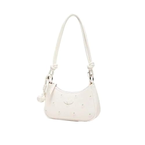 HUDFVIOI unterarmtasche Erdbeer-Design Umhängetaschen Geräumige praktische Unterarmtaschen Vielseitige Handtaschen Damen(White) von HUDFVIOI