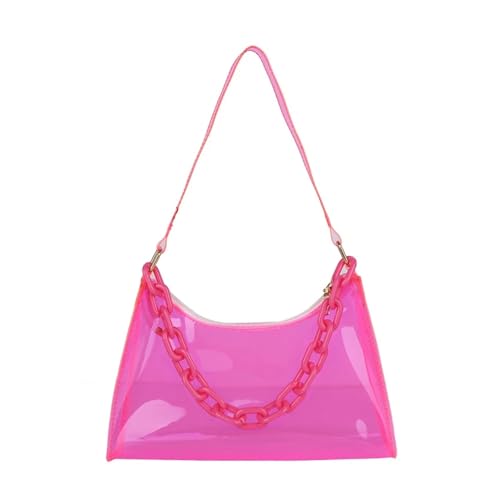HUDFVIOI unterarmtasche Frische Gelee Tasche Einfarbig Transparent frauen Unterarm Schulter(Black) von HUDFVIOI