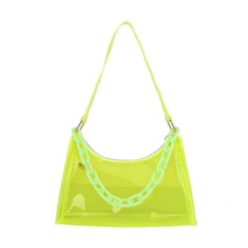 HUDFVIOI unterarmtasche Frische Gelee Tasche Einfarbig Transparent frauen Unterarm Schulter(Green) von HUDFVIOI