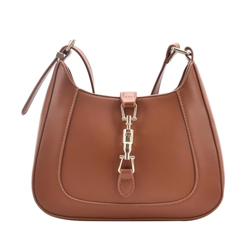 HUDFVIOI unterarmtasche Geldbörsen und Handtaschen Top-End-Designer-Leder-Schulter-Crossbody-Tasche for Frauen Unterarm(Light Brown) von HUDFVIOI