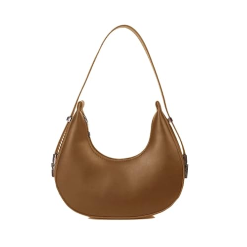 HUDFVIOI unterarmtasche Halbe Schultertaschen Make-up-Tasche Handtasche Achseltasche Braun/Schwarz/Weiß/Khaki(Khaki) von HUDFVIOI