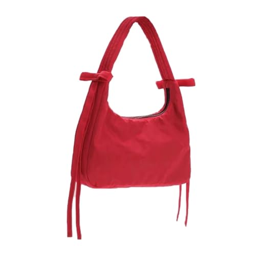 HUDFVIOI unterarmtasche Nylontasche for Damen, lässige Handtasche mit Reißverschluss(Red) von HUDFVIOI