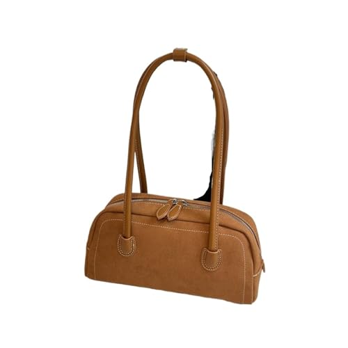 HUDFVIOI unterarmtasche Umhängetasche for Damen, mehrere Taschen, Unterarmtasche, einfarbig, Handtasche mit Reißverschluss, Umhängetasche for Arbeit und Einkaufen(Brown) von HUDFVIOI