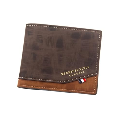 Leder geldbörse Geldbörsen Slim Classic Münzfach Fotohalter Kleine Herrenbrieftasche Karte Mattierte Ledergeldbörsen(Color 4) von HUDFVIOI