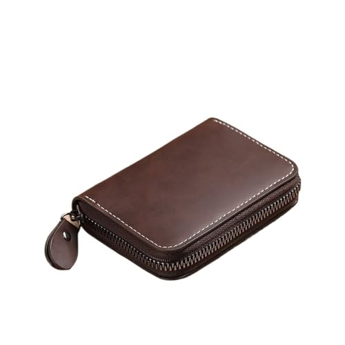 Leder geldbörse Kartenhalter Große Kapazität ID Brieftasche Leder RFID Blocking Kompakte Fall männer(Coffee) von HUDFVIOI