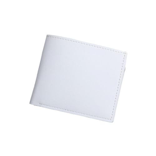 Leder geldbörse Leder Brieftasche Minimalist Geldbörse for Männer Geldwechsel Beutel Kreditkartenhalter Mann(White 2) von HUDFVIOI