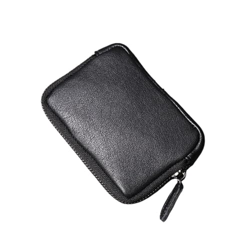 Leder geldbörse Leder Geeignet for Männer Frauen Tasche Brieftaschen Mini Zipper Kleine Geldbörsen Retro Schlüssel Halter Geld von HUDFVIOI