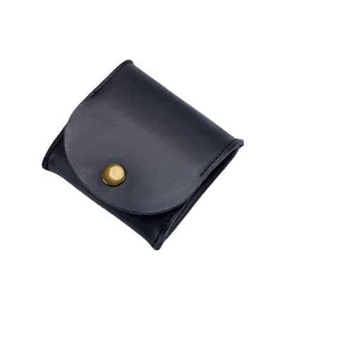 Leder geldbörse Leder Mini Geldbörse Weiblichen Reißverschluss Rindsleder Brieftaschen Dame Kleine Tasche(Black) von HUDFVIOI