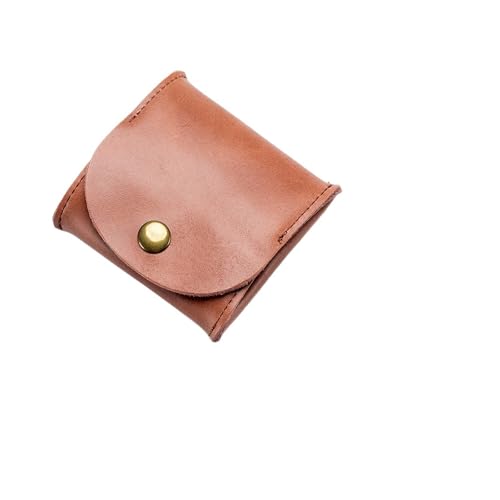 Leder geldbörse Leder Mini Geldbörse Weiblichen Reißverschluss Rindsleder Brieftaschen Dame Kleine Tasche(Brown) von HUDFVIOI