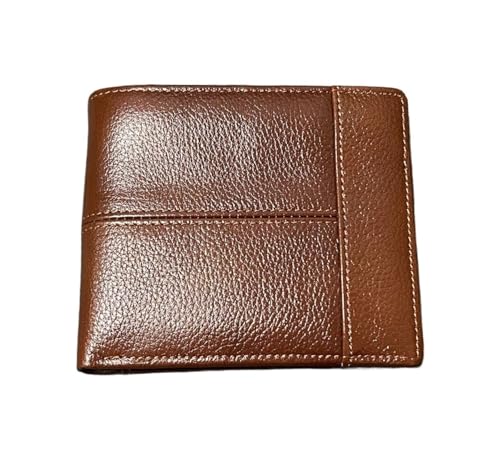 Leder geldbörse Ledergeldbörse mit Münzfach for Herren, Kartenhalter, Geldbeutel(8064-redbrown) von HUDFVIOI