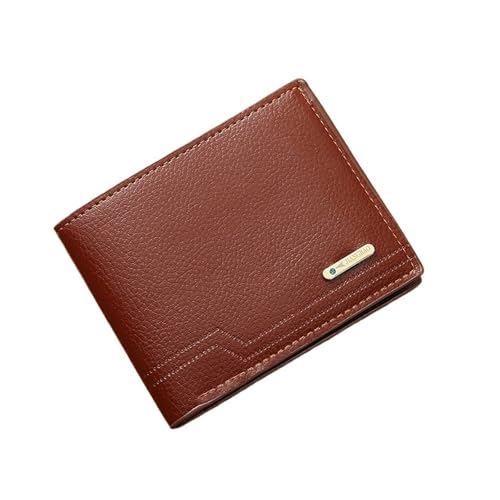 Leder geldbörse Männer Einsätze Faltbare Brieftaschen Bild Münze Schlank Geldbörsen Business Geld Kredit ID Karten Halter Vintage(Sky Blue) von HUDFVIOI