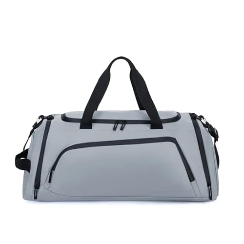 Sporttasche Große Kapazität Sporttasche wasserdichte Training Sport Duffel Taschen Männer Frauen Trocken Nass Trennung Yoga Taschen Hand Business Reisetasche(Light Gray) von HUDFVIOI