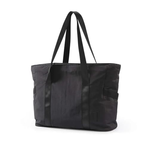 Sporttasche Multifunktionale Damen-Tragetasche, große, wasserdichte Umhängetasche, Yoga-Matte und Computer-Sporttasche mit Mehreren Fächern(Black) von HUDFVIOI