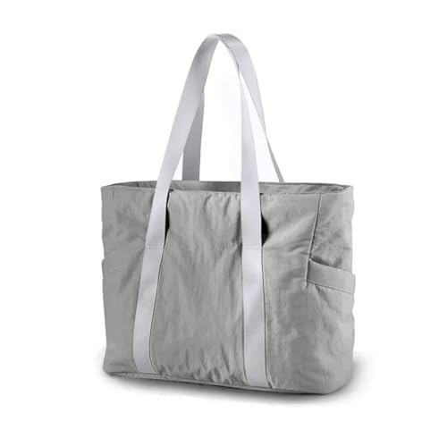 Sporttasche Multifunktionale Damen-Tragetasche, große, wasserdichte Umhängetasche, Yoga-Matte und Computer-Sporttasche mit Mehreren Fächern(Grey) von HUDFVIOI