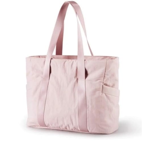 Sporttasche Multifunktionale Damen-Tragetasche, große, wasserdichte Umhängetasche, Yoga-Matte und Computer-Sporttasche mit Mehreren Fächern(Pink) von HUDFVIOI
