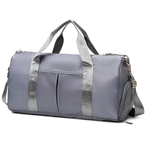 Sporttasche Reisetaschen Damen Große Kapazität Fitnesstasche Gepäcktaschen Koffer und Reisetasche Handtasche for Damen Einkaufstasche Strandtaschen(Gray) von HUDFVIOI