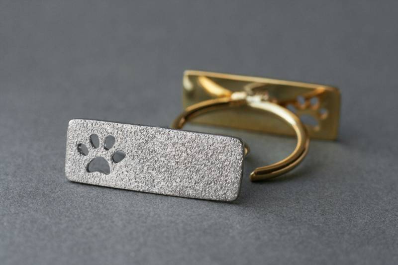 Handgemachte Sterling Silber Verstellbare Pfote Ring Handgemachte Sterling Silber Verstellbare Pfote Ring von HUDOCA