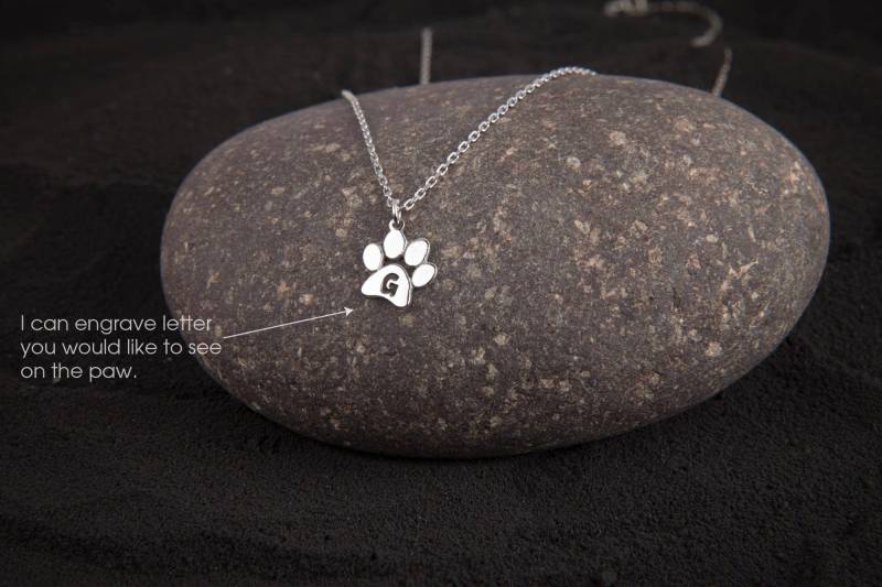 Kleiner Silber Pfoten Abdruck Halskette Personalisierter Haustier Schmuck Kleiner Silber Pfoten Abdruck Halskette Personalisierter Haustier Schmuck von HUDOCA