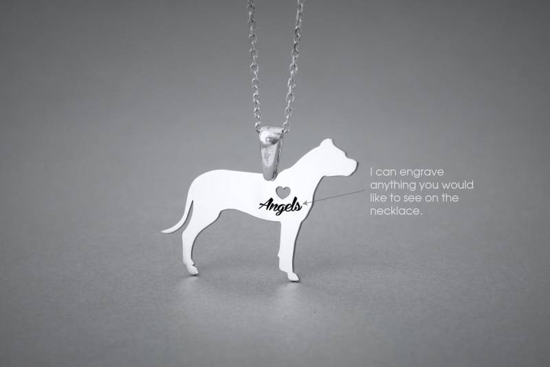 Personalisierte Dogo Argentino Halskette Sterling Silber Hunderasse Schmuck Personalisierte Dogo Argentino Halskette Sterling Silber Hunderasse Schmuck von HUDOCA