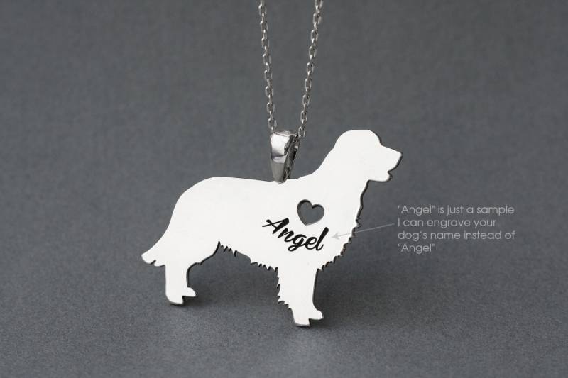Personalisierte Golden Retriever Halskette Sterling Silber Hunderasse Schmuck von HUDOCA