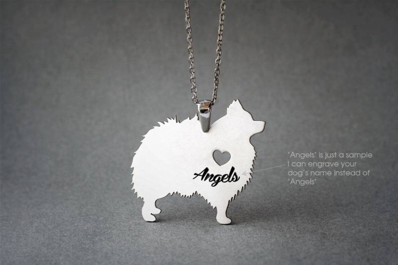 Personalisierte Pommern Halskette Sterling Silber Hunderasse Schmuck Personalisierte Pommern Halskette Sterling Silber Hunderasse Schmuck von HUDOCA