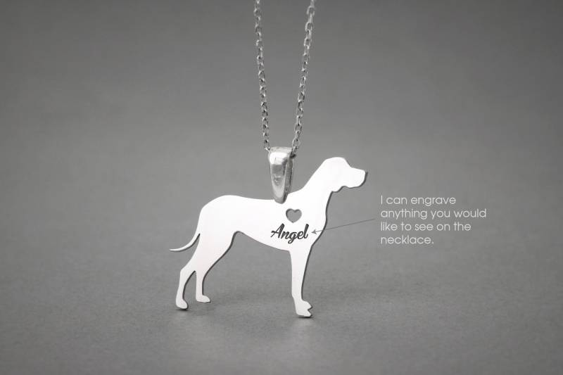 Personalisierte Redbone Coonhound Halskette Sterling Silber Hunderasse Schmuck Personalisierte Redbone Coonhound Halskette Sterling Silber Hunderasse Schmuck von HUDOCA