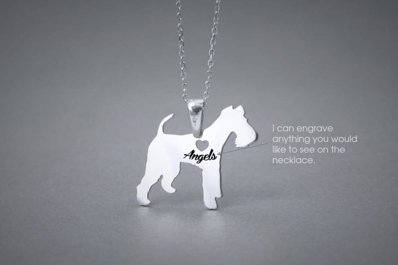 Personalisierte Wire Foxterrier Halskette Sterling Silber Hunderasse Schmuck Personalisierte Wire Foxterrier Halskette Sterling Silber Hunderasse Schmuck von HUDOCA