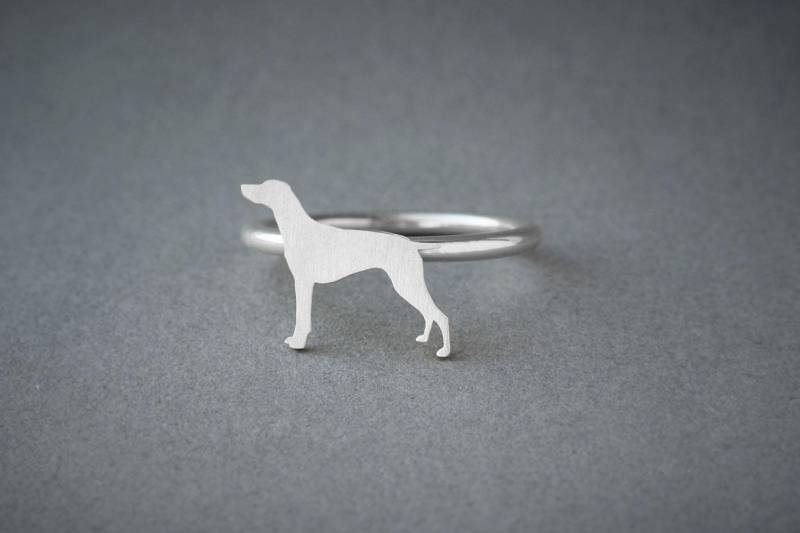 Personalisierter Deutscher Pointer Ring Sterling Silber Hunderasse Schmuck von HUDOCA