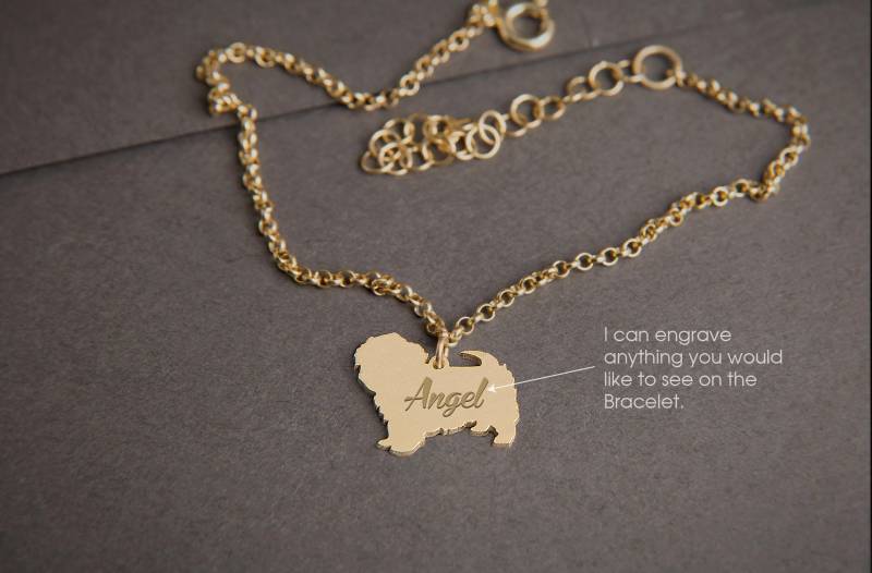 Personalisiertes Malteser Terrier Armband Personalisierter Sterling Silber Haustier Schmuck Personalisiertes Malteser Terrier Armband Personalisierter Sterling Silber Haustier Schmuck von HUDOCA