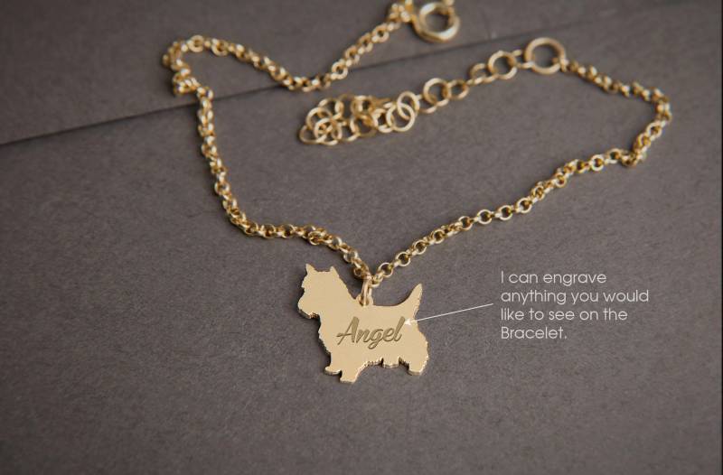 Personalisiertes Yorkshire Terrier Armband Personalisierter Sterling Silber Yorkie Schmuck Personalisiertes Yorkshire Terrier Armband Personalisierter Sterling Silber Yorkie Schmuck von HUDOCA
