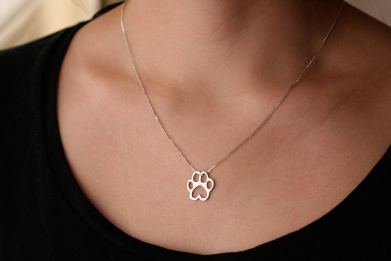 Pfote Abdruck Halskette Handgemachter Haustier Schmuck Pfote Abdruck Halskette Handgemachter Haustier Schmuck von HUDOCA