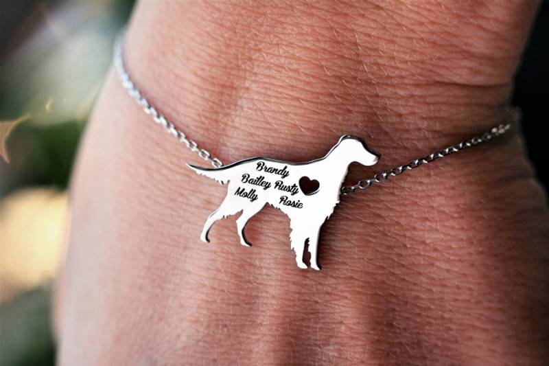 Setter Armband Sterling Silber Hunderasse Schmuck von HUDOCA