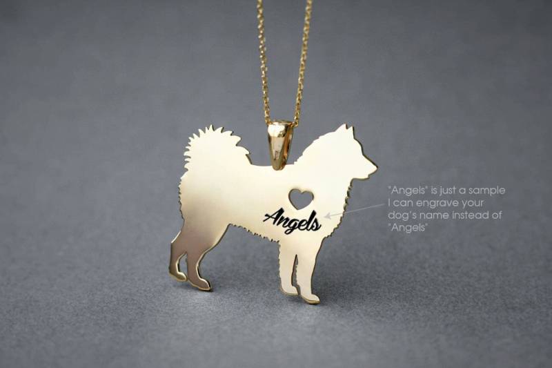 Siberian Husky Halskette Sterling Silber Hunderasse Schmuck Siberian Husky Halskette Sterling Silber Hunderasse Schmuck von HUDOCA