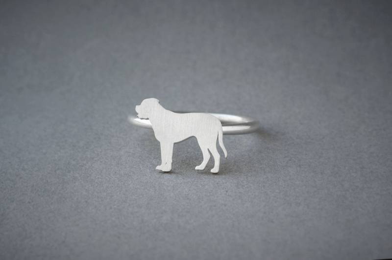 sterling Silber Mastiff Ring Handgemachte Hunderasse Schmuck von HUDOCA