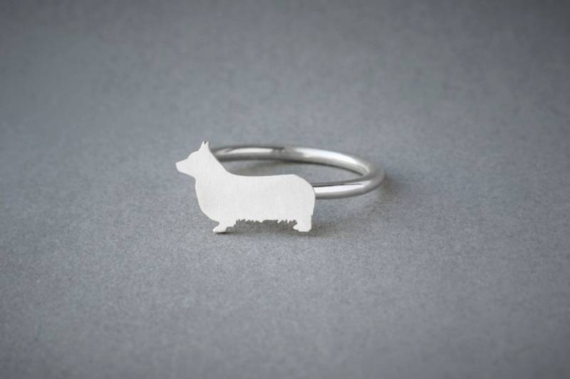 sterling Silber Pembroke Welsh Corgis Ring Hunderasse Schmuck von HUDOCA
