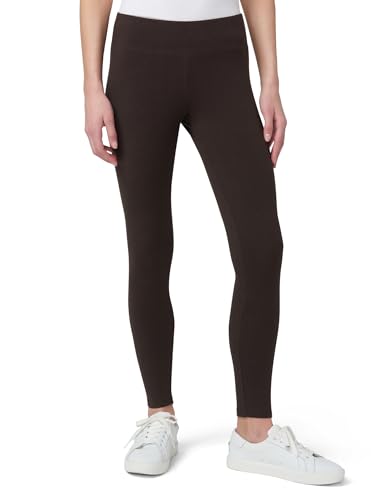 HUE Damen-Leggings aus Ultra-Baumwolle mit breitem Bund Modische Leggings, Espresso, L von HUE