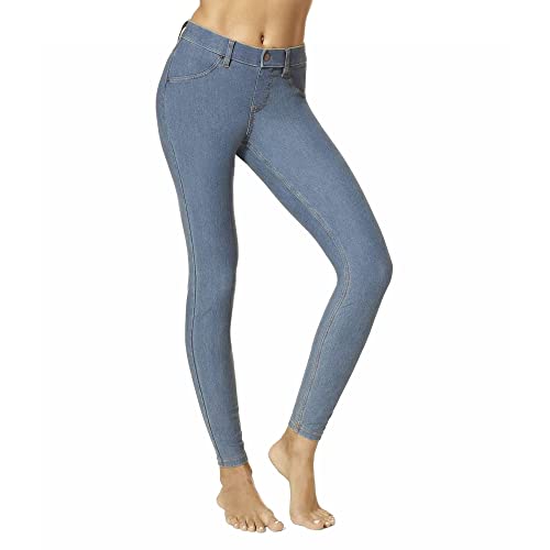 HUE Damen Essentielle Denim Leggings, Steinsäure-Waschung, S von HUE