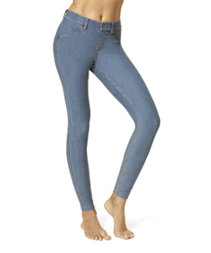 HUE Damen Essentielle Denim Leggings, Steinsäure-Waschung, X-Klein von HUE