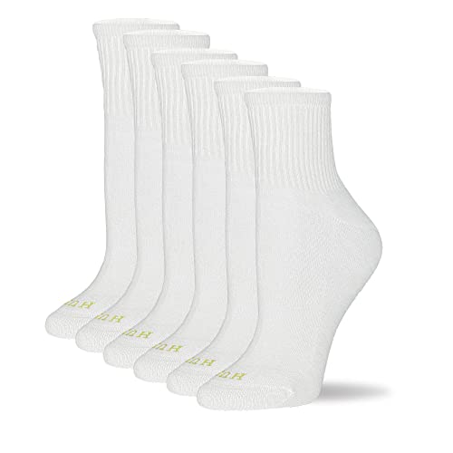 HUE Damen Mini Crew Socken 6er Pack, Weiß, Einheitsgröße von HUE