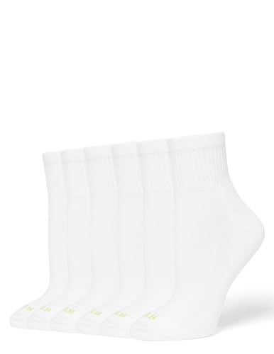 HUE Damen Mini-Crew Socken, Weiß, 6 Paar, Einheitsgröße (6er Pack) von HUE