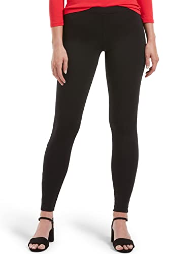 HUE Damen Ponte Leggings, schwarz, M von HUE