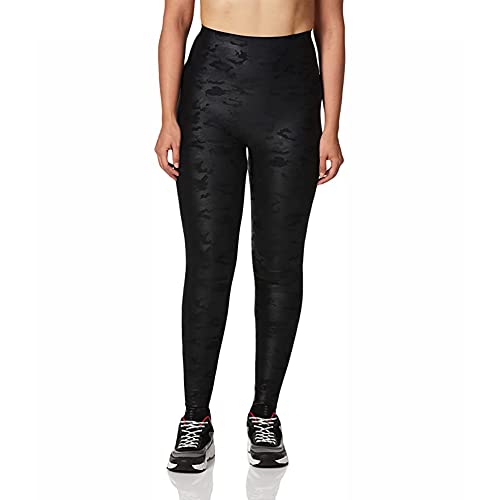 HUE Damen Sleek Effect High Waist Leggings, Schwarz-Camo, Mittel von HUE