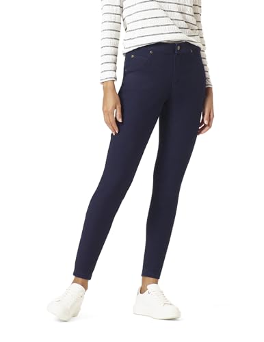 HUE Damen Ultraweiche Fleece gefüttert Denim Leggings | Warm Modische Leggings, Ink Wash, S von HUE