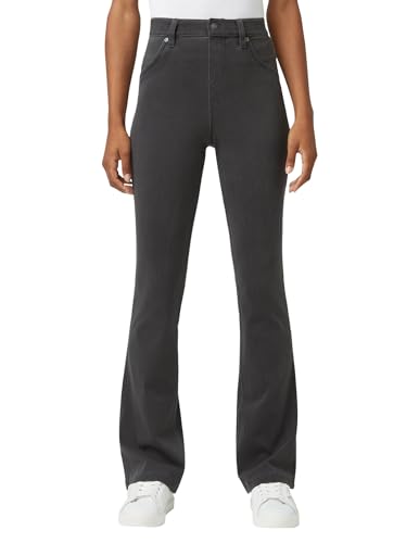 HUE Damen Baby-Bootcut Besonders Weichem Denim mit Hoher Taille Leggings, Graphitwaschung, X-Groß von HUE