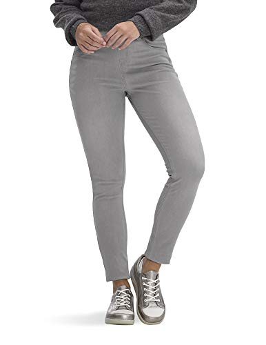 HUE Damen Ultraweiche Denim hoher Taille Leggings, Silbergrau verwaschen, Groß von HUE