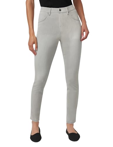 HUE Damen Ultraweiche Denim hoher Taille Leggings, Silbergrau verwaschen, Groß von HUE