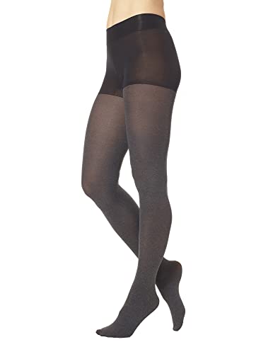 HUE Super Opaque Tights with Control Top Graphite Heather 2 von HUE