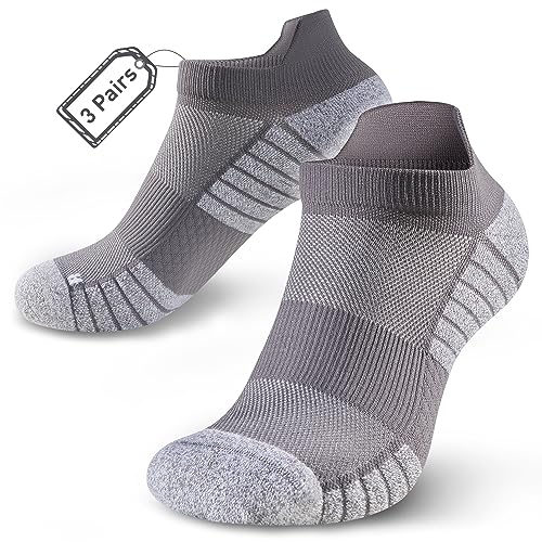 HUEGLO 3Paar Plantarfasziitis Socken Kompressionssocken Damen Herren Sport Unterstützen Wandersocken kompressionssocken Laufsocken Sportsocken Rutschfeste Anti Schweiß Socken 34-37 von HUEGLO