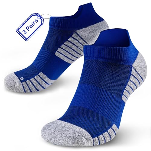 HUEGLO 3Paar Plantarfasziitis Socken Kompressionssocken Damen Herren Sport Unterstützen Wandersocken kompressionssocken Laufsocken Sportsocken Rutschfeste Anti Schweiß Socken 43-46 von HUEGLO