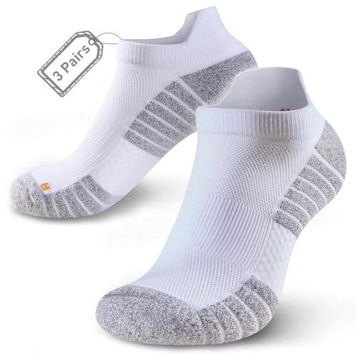 HUEGLO 3Paar Plantarfasziitis Socken Kompressionssocken Damen Herren Sport Unterstützen Wandersocken kompressionssocken Laufsocken Sportsocken Rutschfeste Anti Schweiß Socken 43-46 von HUEGLO